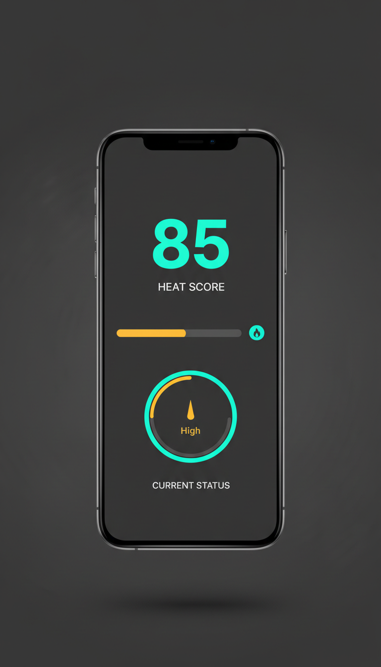 Heat Score Widget Mobile View