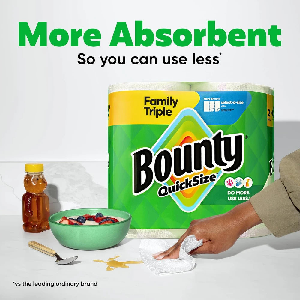 Bounty Quick-Size White Paper Towels
