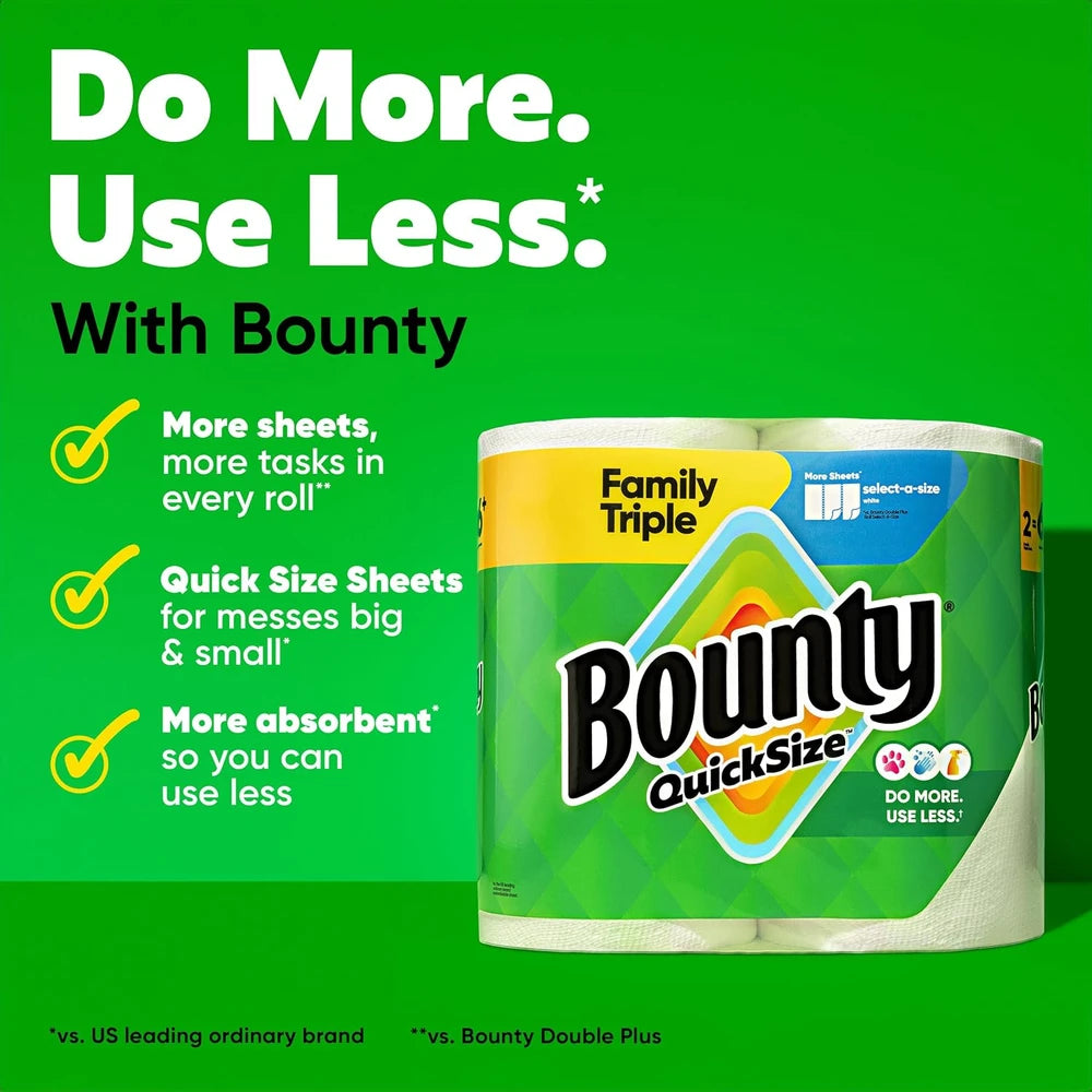 Bounty Quick-Size White Paper Towels