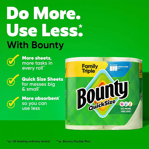 Bounty Quick-Size White Paper Towels